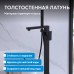 Смеситель для ванны напольный Abber Daheim AF8215B цвет черный матовый