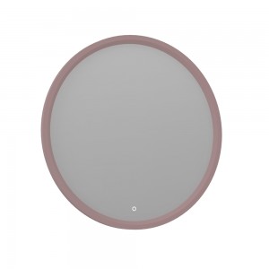 Зеркало ORKA Molino 90x90 c LED подсветкой, розовый матовый