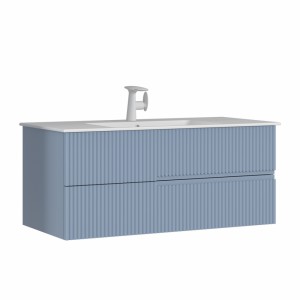 Тумба с раковиной ORKA Moonlight 120 подвесная, голубой матовый