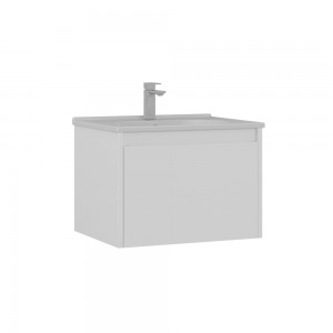 Тумба с раковиной ORKA Likya 65 подвесная, белый матовый