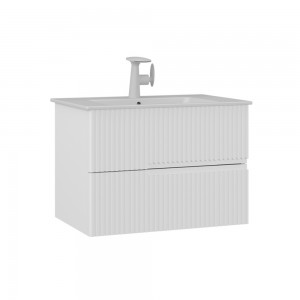 Тумба с раковиной ORKA Moonlight 70 подвесная, белый матовый