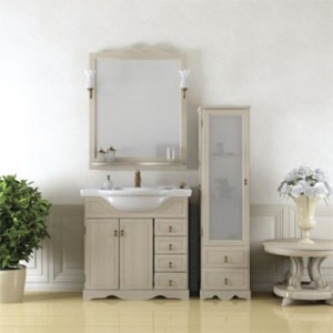 Комплект мебели для ванной комнаты Opadiris Клио 88 белый матовый