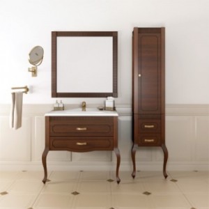 Комплект мебели для ванной комнаты Opadiris Фреско 105, светлый орех