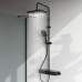 Душевая система Am.Pm Func F078F322 с ванно-душевым смесителем-полкой и термостатом цвет черный