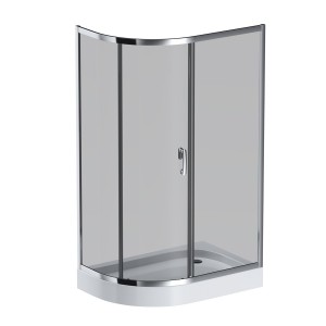 Душевое ограждение Am.Pm Like 120х80 W83G-302U120CG тонированное стекло с поддоном W83T-302R120W