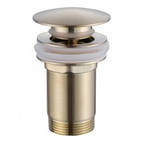 Донный клапан Abber AF0010G с переливом цвет золото матовое