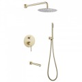 Душевая система ABBER Emotion AF8817G скрытого монтажа с изливом цвет золото матовое