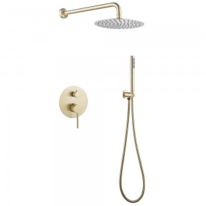 Душевая система ABBER Emotion AF8818G скрытого монтажа без излива цвет золото матовое