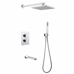 Душевая система ABBER Weiss Insel AF8050 скрытого монтажа с изливом термостат цвет хром