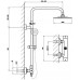 Душевая система Aquanet Steel AF210-7TS термостат