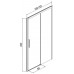 Душевая дверь Aquanet Pleasure AE60-N-130H200U-BT 130 прозрачное стекло 225499