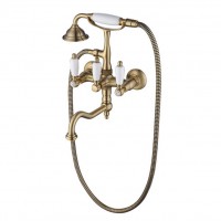 Смеситель для ванны и душа Caprigo Adria Classic 03-510-vot с душевым комплектом цвет бронза