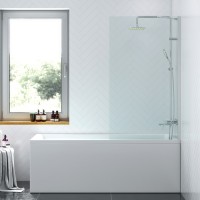 Душевая шторка на ванну Damixa Skyline 80х140 DX35WBS-080-140MT стекло прозрачное