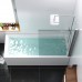 Душевая шторка на ванну Damixa Skyline 80х140 DX35WBS-D080-140MT стекло прозрачное поворотная