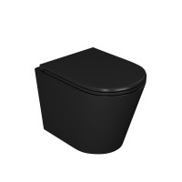 Унитаз подвесной D&K Venice DT1026025 цвет черный безободковый микролифт