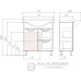Тумба с раковиной Домино Грация 75 DG2039T