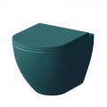 Унитаз подвесной Grossman GR-4455OLMS цвет зеленый матовый без ободка сиденье микролифт
