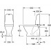 Унитаз-компакт Gustavsberg Nautic GB111500201205 вертикальный выпуск без ободка с сиденьем 9M26S101