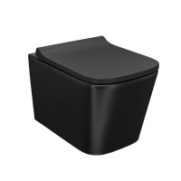 Унитаз подвесной IDDIS Bild BILR2BMi25 безободковый сиденье микролифт цвет черный матовый