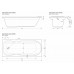 Ванна МетаКам Vista 170х75 акрил на каркасе