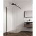 Душевая перегородка Oporto Shower 801В/110 110х190 прозрачное стекло черный профиль