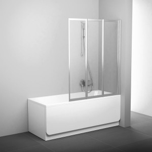 Шторка для ванны RAVAK VS3 130 профиль белый стекло пластик 795V010041