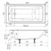 Ванна чугунная Wottē Line 150х70х39